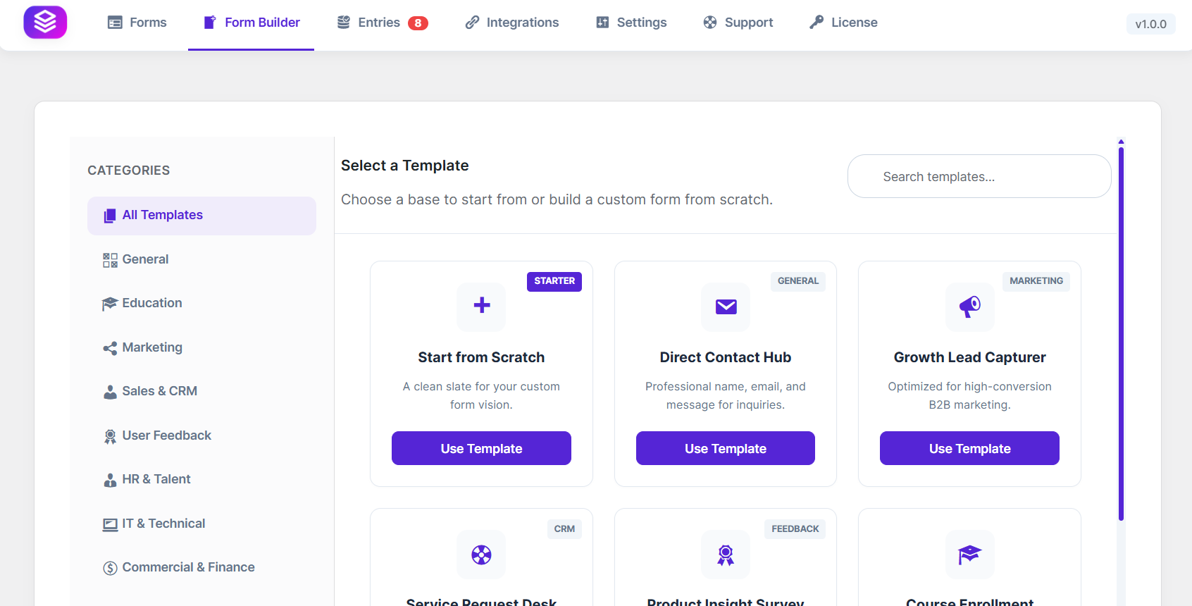 FormLayer Builder Interface